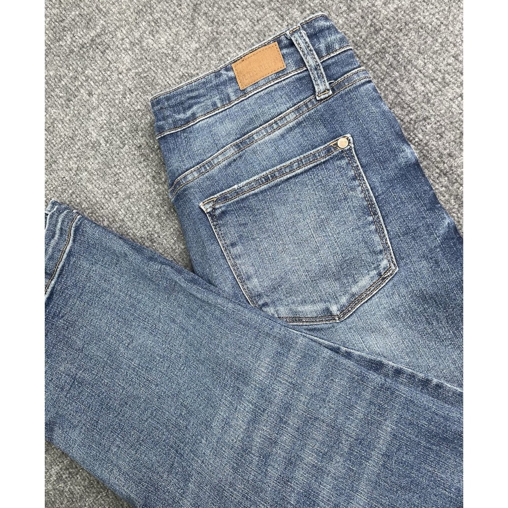 Judy Blue Wide Leg Jeans Women's 9/29 Medium Wash High Rise Crop Denim